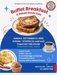 Chalfont Fire Company Auxiliary Buffet Breakfast & Bake Sale