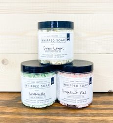 SUGAR SCRUB AND WHIPPED SOAP!