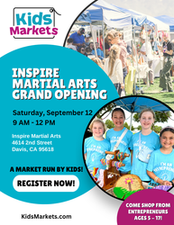 Kids Markets at Inspire Martial Arts Grand Opening