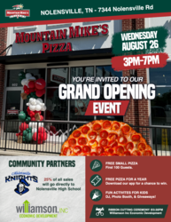 Mountain Mike’s Pizza Celebrates Nolensville Grand Opening!