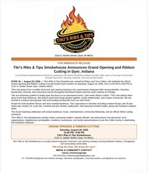 Tiki’s Ribs & Tips Smokehouse Grand Opening & Ribbon Cutting Ceremony
