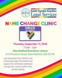 Name Change Clinic with South Coastal Counties Legal Services