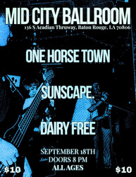 9/18: Dairy Free, Sunscape., & One Horse Town