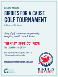 Joseph's House & Shelter 2nd Annual Birdies for a Cause Golf Tournament