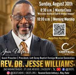 Central Baptist Church Missions Sunday with Reverend Dr. Jesse T. Williams, Jr.