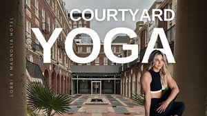 Courtyard Yoga with Lobbi at Magnolia Hotel Omaha