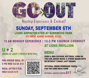 Central Baptist Church GO OUT Worship Experience and Cookout at Kirkwood Park