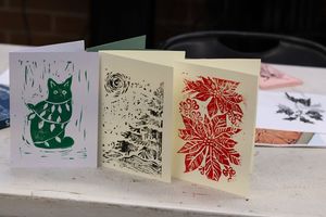 Holiday Card Linocut Workshop at the Botanical Gardens
