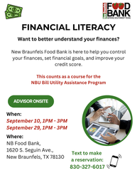 New Braunfels Food Bank Financial Literacy Class