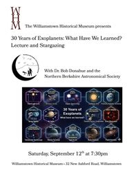 “30 Years of Exoplanets: What Have We Learned?” Lecture and Stargazing with the Northern Berkshire A