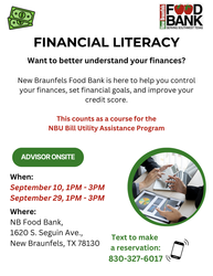 Financial Literacy with the New Braunfels Food Bank
