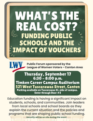 "What's the Real Cost? Funding Public Schools and the Impact of Vouchers" Public Forum