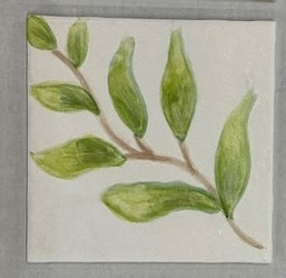 Palms Pantry: Watercolor on Tile