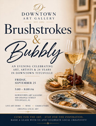 Brushstrokes and Bubbly at Downtown Art Gallery