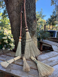 The Art of Broom Making at Fiber Guild Meeting