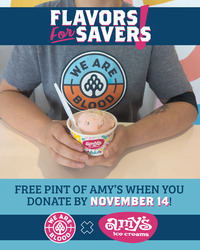Give Blood & Get a Free Pint of Amy’s Ice Creams!