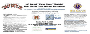 16th Annual Montclair Lions Charity Texas Hold-em Tournament