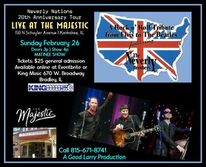 A Rock N Roll Tribute from Elvis to the Beatles by the Neverly Brothers. 20the Anniversary Concert