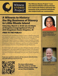 A Witness to History: the Big Business to Slavery in Little Rhode Island