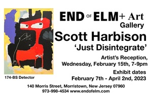 Scott Harbison solo art exhibit 'Just Disintegrate' at End of Elm + Art Gallery in Morristown