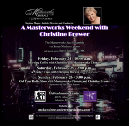 Masterworks Chorale & Christine Brewer Residency: Old Time Radio Show