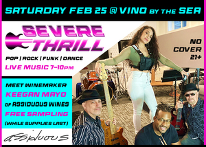 Free dance music concert & Free wine tasting - SEVERE THRILL & ASSIDUOUS WINES