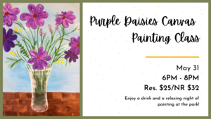 Purple Daisies Canvas Painting