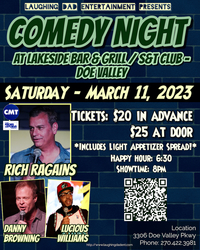 Comedy Night at Lakeside Bar & Grill/S&T Club - Doe Valley!