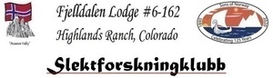 Fjelldalen Lodge Slektforskningklubb Genealogy Club meets Saturday, 4Mar2023 at 9:30 am - Zoom