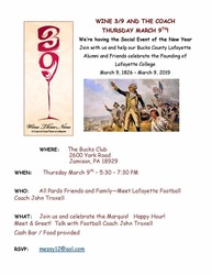 Lafayette College Wine 3/9 Reception - Meet Coach Troxell