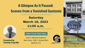 A Glimpse As It Passed: Scenes from a Vanished Gastonia, North Carolina