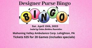 Spring Designer Purse Bingo