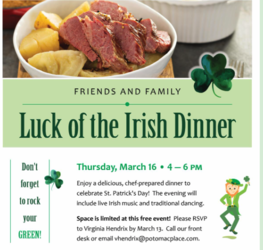 Friends and Family Luck of the Irish Dinner