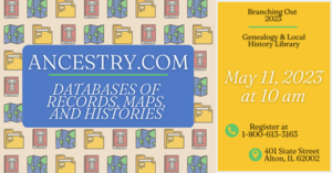 Branching Out Genealogy Class- Ancestry.com: Databases of Records, Maps, and Histories