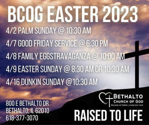 Bethalto  Church of God  Easter Weekend Family Events