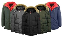 Spire By Galaxy Men's Heavyweight Parka Jacket with Detachable Hood (S-3XL)