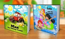 Personalized Kids Mermaid or Tractor Books from Dinkleboo (Up to 75% Off). Three Options Available.