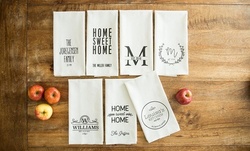 One, Two, Three, Five, or 10 Personalized Farmhouse Kitchen Tea Towels from Qualtry (Up to 80% Off)