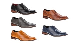 Signature Men's Brogue Cap Toe Oxford Dress Shoes
