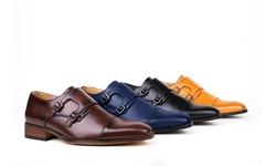 Gino Vitale Men's Monk Strap Dress Shoes