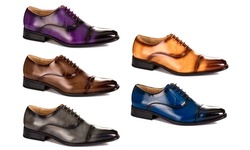 Gino Vitale  Lace-up Cap Toe Dress Shoes