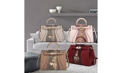 MKF Collection Cassia Solid or Snakeskin Medium Satchel Bag by Mia K. 