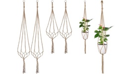 2pcs Macrame Plant Hangers Hanging Rope Planter Basket Flower Pot Holder