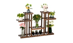 Wood Multi Tier Plant Shelf Holder Plant Stand Display Storage Shelves