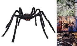 2 Pack 5ft Spider Halloween Realistic Hairy Outdoor Indoor Decoration Terror 