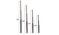 Police Force Expandable Steel Baton with Comfort Rubber Grip & Holster