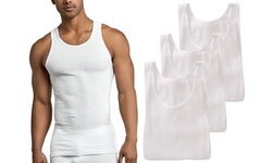 (9-Pack) Men's Cotton Pre Shrunk White Tanks