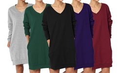 Women's Sweatshirt Dress S-3X.   by Haute Edition Oversized Pullover also Plus