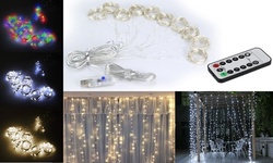 3M 300 LED USB Hanging Window Curtain Fairy Lamp String Lights 