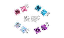 Kids 2.00 ctw Princess Cut Stud Earrings by Diane Lo'ren
